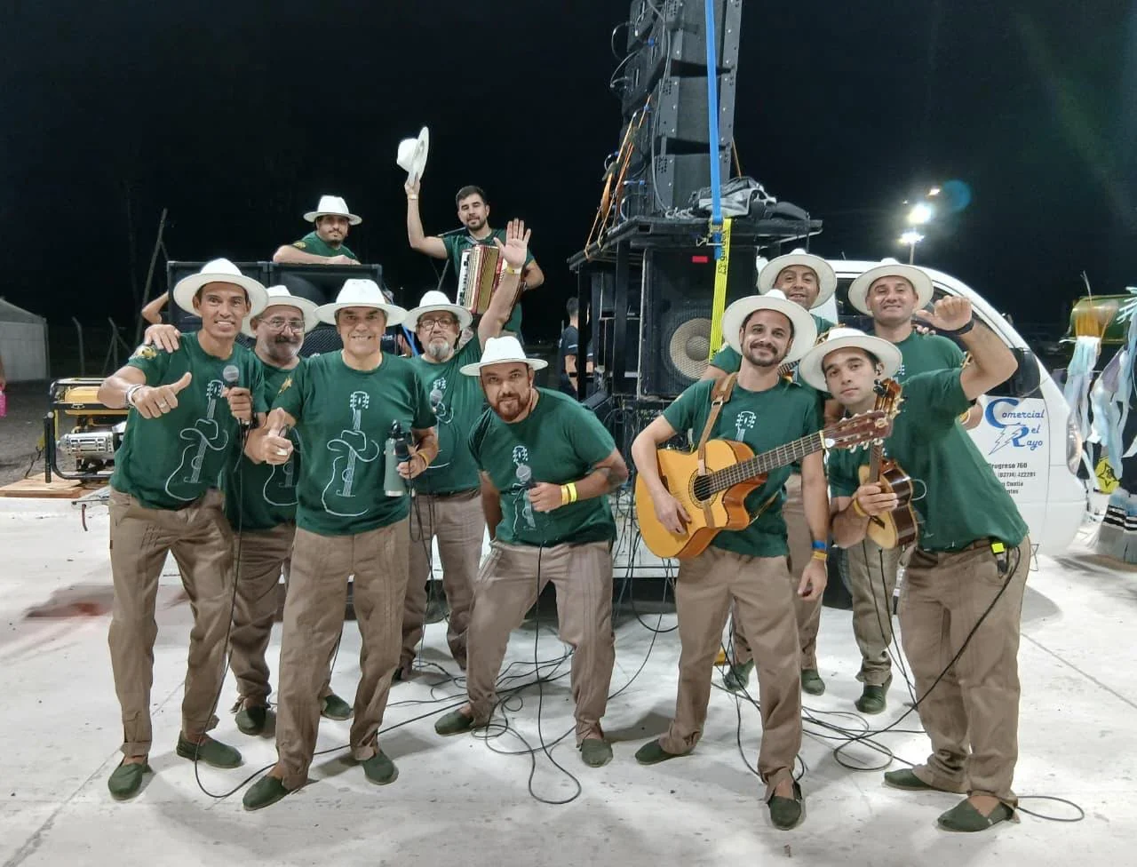 Integrantes de Pitogüé durante una presentación